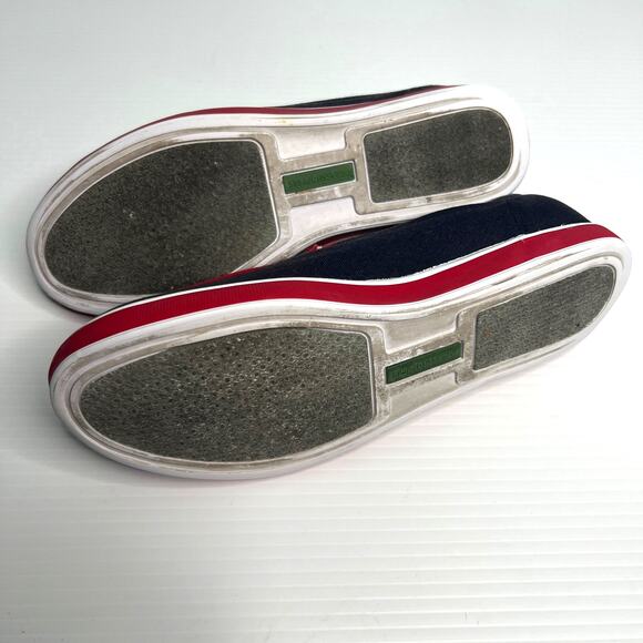 Grasshoppers Westwind Slip On Loafers Retro Navy Blue Red Canvas Size 9.5W - Picture 9 of 9